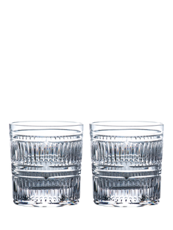 Royal Doulton Radial Cut Glass Crystal Tumbler, Set of 2, 290ml, Clear, Clear