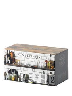 Royal Doulton Radial Cut Glass Crystal Tumbler, Set of 2, 290ml, Clear - view 2, Clear