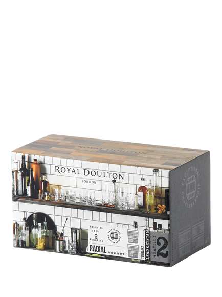 Royal Doulton Radial Cut Glass Crystal Tumbler, Set of 2, 290ml, Clear - view 2, Clear