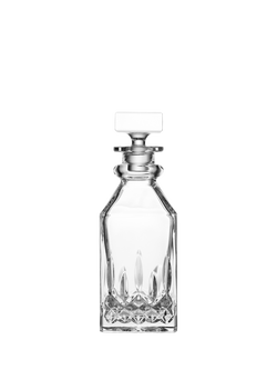 Waterford Crystal Lismore Connoisseur Cut Glass Square Whiskey Decanter, 480ml, Clear, Clear