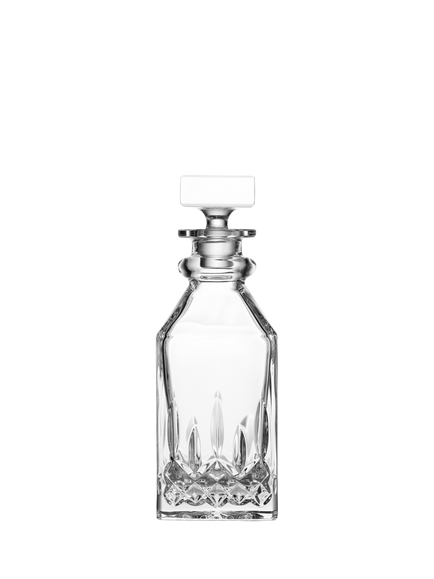 Waterford Crystal Lismore Connoisseur Cut Glass Square Whiskey Decanter, 480ml, Clear, Clear