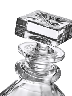Waterford Crystal Lismore Connoisseur Cut Glass Square Whiskey Decanter, 480ml, Clear - view 2, Clear