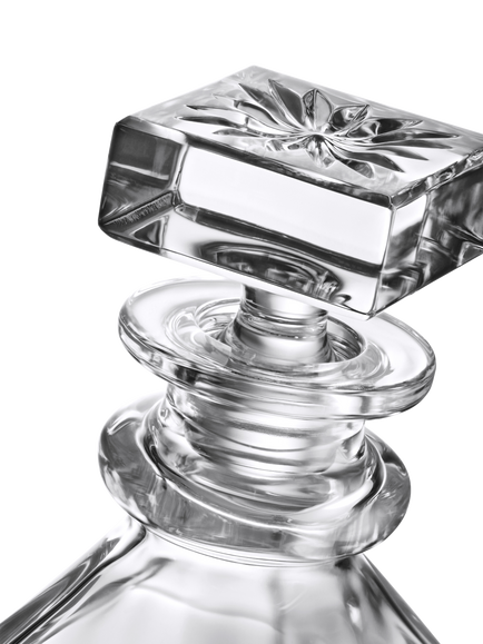Waterford Crystal Lismore Connoisseur Cut Glass Square Whiskey Decanter, 480ml, Clear - view 2, Clear