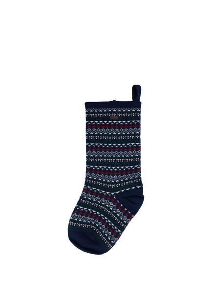 Barbour Marlow Fair Isle Knit Christmas Stocking, Navy/Multi, Navy/Multi