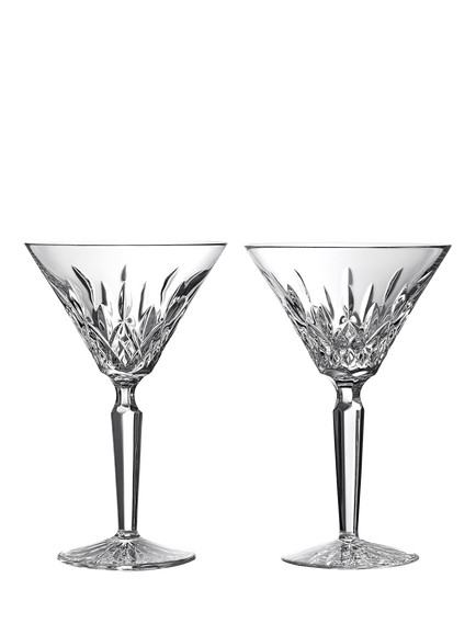 Waterford Crystal Lismore Cut Martini Cocktail Glass, Set of 2, 300ml, Clear, Clear