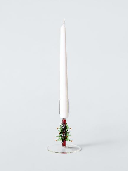John Lewis Glass Tree Candle Holder, Multi, H12.5cm - view 2, Multi