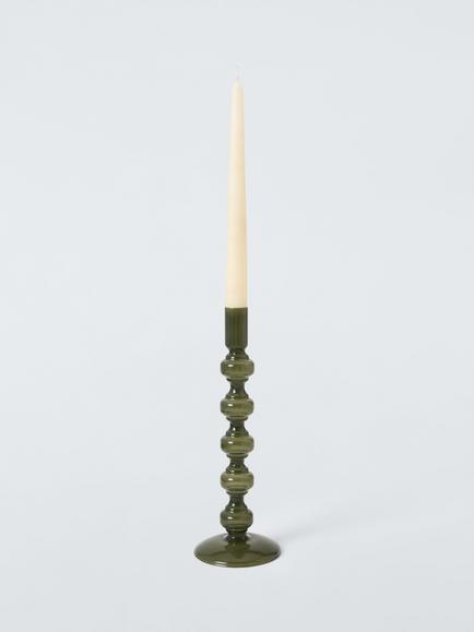 John Lewis Glass Bobble Candle Holder - view 2, Green