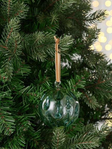 John Lewis The Connoisseur Round Confetti Bauble, Green - view 2, Green