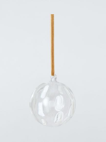 John Lewis The Connoisseur Round Confetti Bauble, White, White