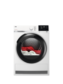 AEG OUTLET 7000 TR718L4B Heat Pump Tumble Dryer, 8kg Load, Like New, White, White