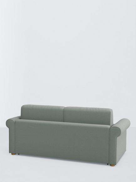 John Lewis Slumber Classic Large 3 Seater Sofa Bed, Light Leg, Green Olive - view 2, Green Olive
