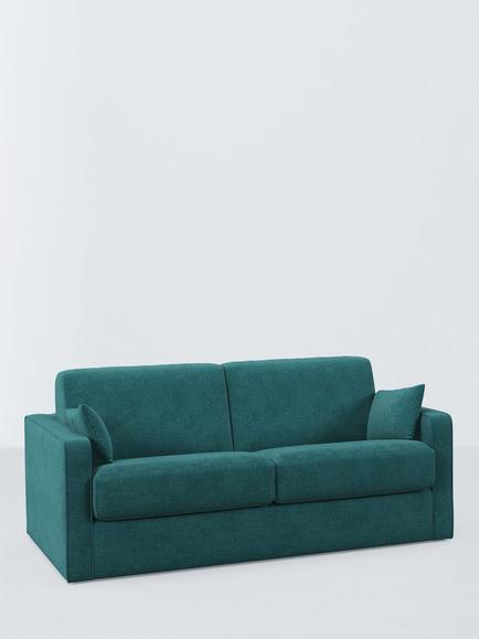 John Lewis Slumber Modern Large 3 Seater Sofa Bed, Blue Teal, Blue Teal