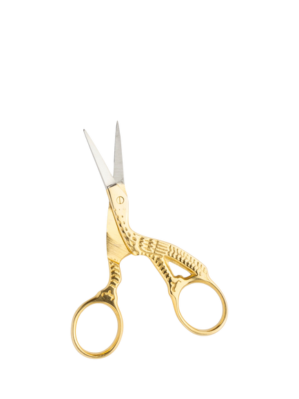 John Lewis Stork Embroidery Scissors - view 2, Gold