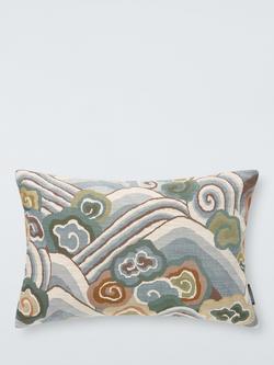 Harlequin Kanagawa Abstract Cushion, Terracotta, Terracotta