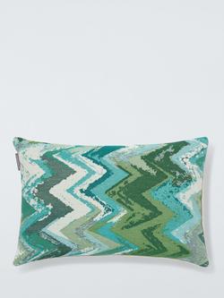 Harlequin Kilim Cushion, Forest Emerald, Emerald
