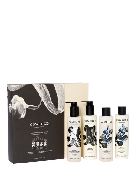 Cowshed Hand & Body Quad Bodycare Gift Set, 4 x 300ml, White Ivory