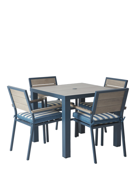 John Lewis x Sanderson OUTLET Platform 4-Seater Garden Dining Set, Like New, Blue, Blue