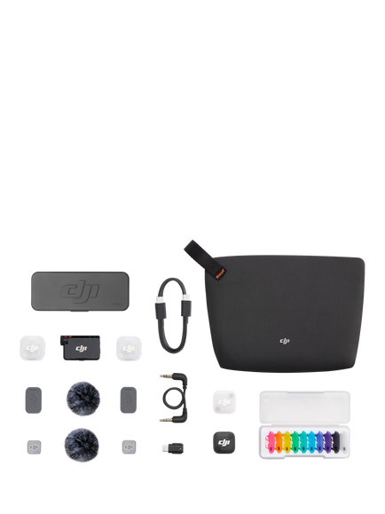 DJI Mic Mini 2 Wireless Microphone (2 TX & 1 RX) with Charging Case, Black - view 2, Black