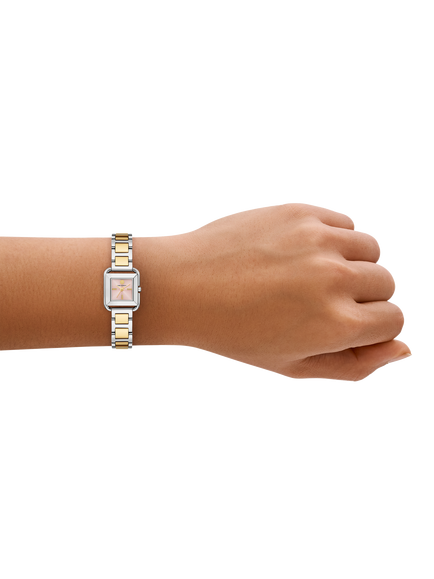 Tory Burch TBW6029 Women's Small Kira 19mm Square Bracelet Strap Watch, Silver & Multi - view 2, Silver & Multi