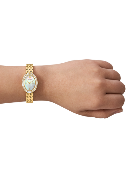 Tory Burch TBW6034 Women's 28mm Oval Bracelet Strap Watch, Gold - view 2, Gold