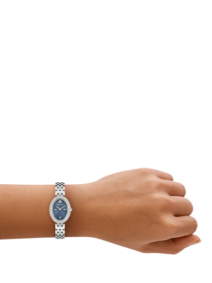 Tory Burch TBW6040 Women's 28mm Oval Bracelet Strap Watch, Silver - view 2, Silver