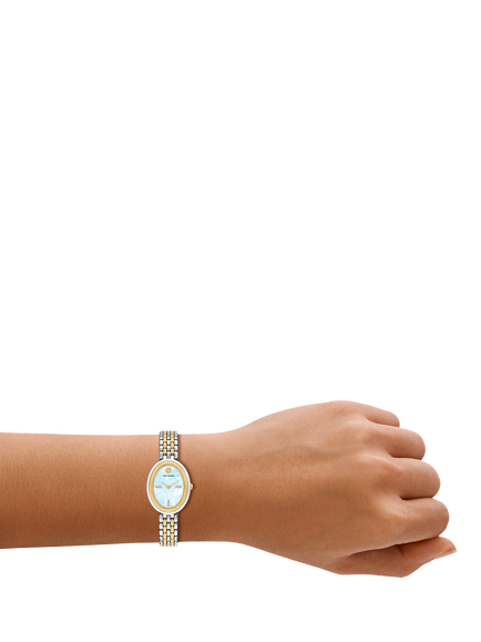 Tory Burch TBW6042 Women's 22mm Oval Bracelet Strap Watch, 2-tone - view 2, 2-tone