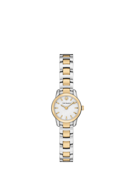 Tory Burch TBW9067 Women's Mini Miller 22mm Round Bracelet Strap Watch, 2-tone, 2-tone