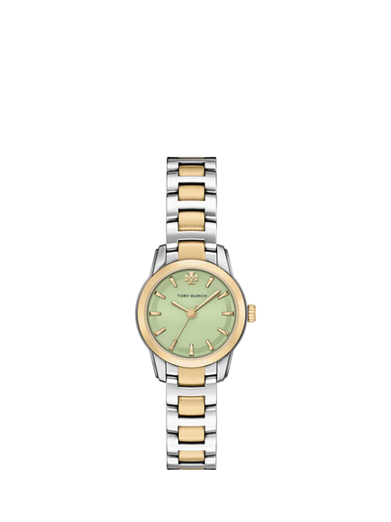 Tory Burch TBW9070 Women's Small Miller 28mm Round Bracelet Strap Watch, 2-tone, 2-tone