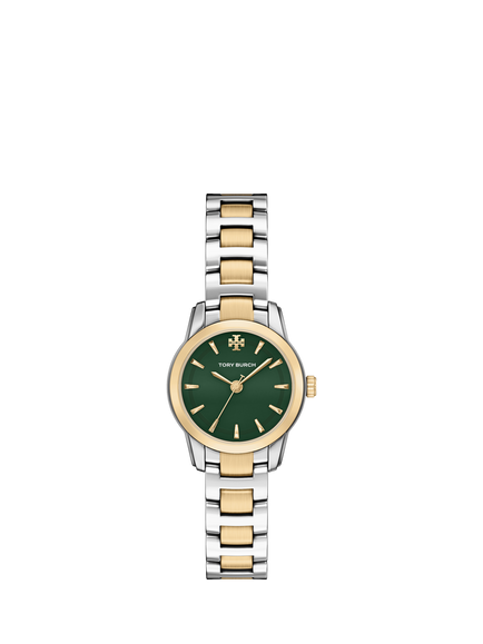 Tory Burch TBW9073 Women's Small Miller 28mm Round Bracelet Strap Watch, Two-tone, Two-tone