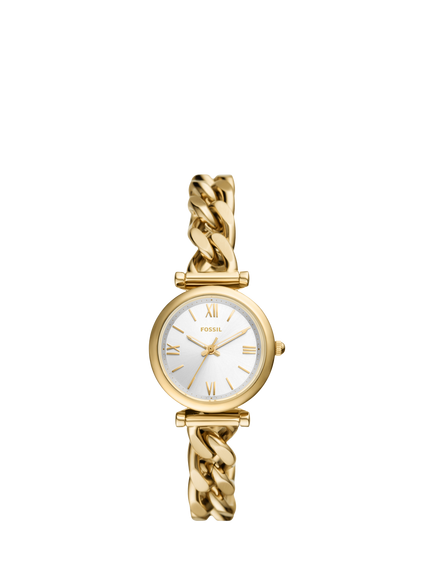 Fossil ES5329 Women's Carlie Mini 28mm Round Bracelet Strap Watch, Gold, Gold
