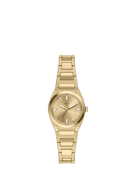 Fossil ES5492 Women's Everett 27mm Round Bracelet Strap Watch, Gold, Gold