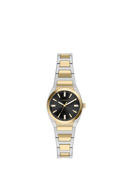Fossil ES5495 Women's Everett 27mm Round Bracelet Strap Watch, Two-tone, Two-tone
