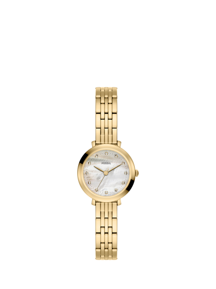 Fossil ES5501 Women's Jacqueline 26mm Round Bracelet Strap Watch, Gold, Gold