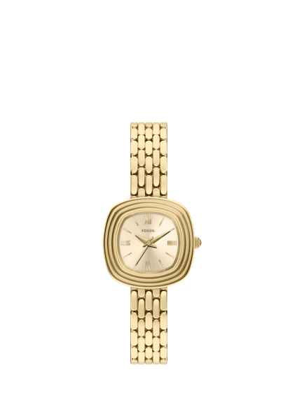 Fossil ES5506 Women's 30mm Square Bracelet Strap Watch, Gold, Gold