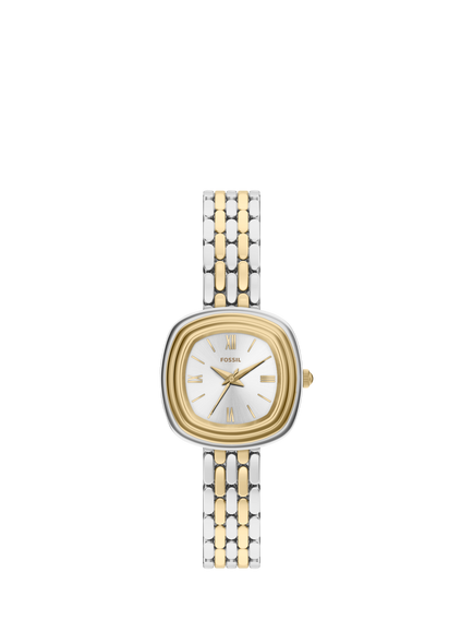 Fossil ES5509 Women's 30mm Square Bracelet Strap Watch, Two-tone, Two-tone