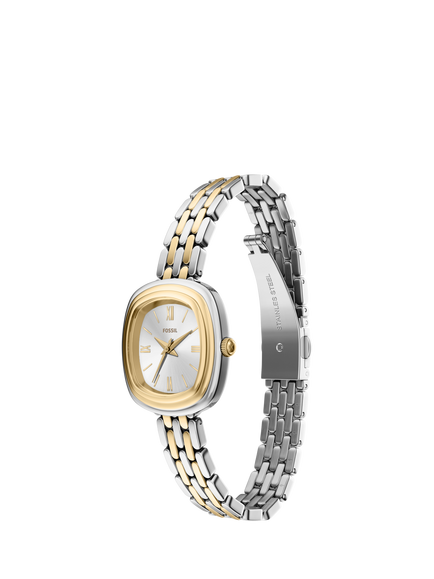 Fossil ES5509 Women's 30mm Square Bracelet Strap Watch, Two-tone - view 2, Two-tone