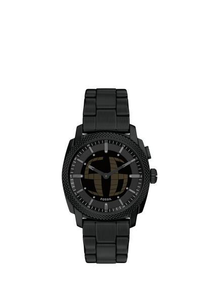 Fossil FS6156 Men's Machine 41mm Round Bracelet Strap Watch, Black, Black