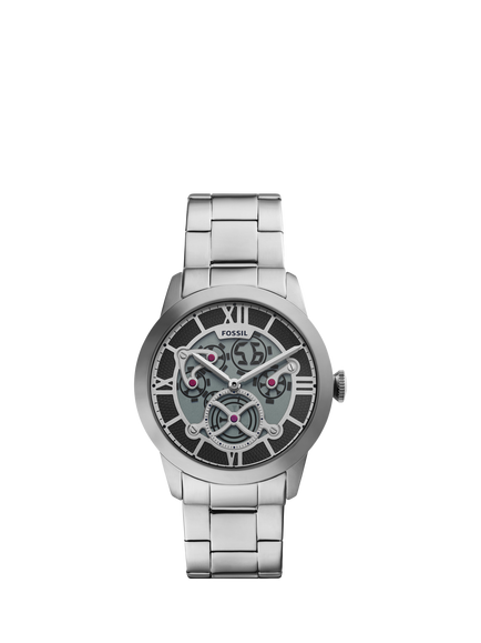 Fossil FS6192 Men's Townsman 42mm Round Bracelet Strap Watch, Silver, Silver