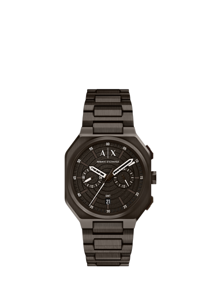 Armani Exchange AX1479 Men's 40mm Octagonal Bracelet Strap Watch, Brown, Brown