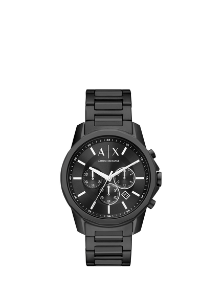 Armani Exchange AX1722 Men's 44mm Bracelet Strap Watch, Black, Black