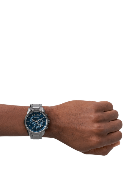 Armani Exchange AX1731 Men's 44mm Round Bracelet Strap Watch, Gunmetal - view 2, Gunmetal