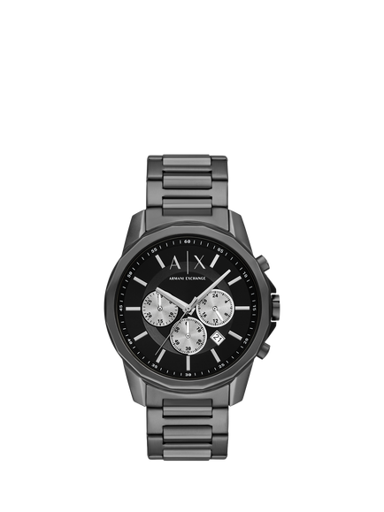 Armani Exchange AX1765 Men's 44mm Round Bracelet Strap Watch, Gunmetal, Gunmetal