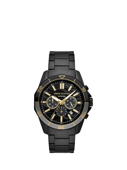 Armani Exchange AX1963 Men's 44cm Round Bracelet Strap Watch, Black, Black
