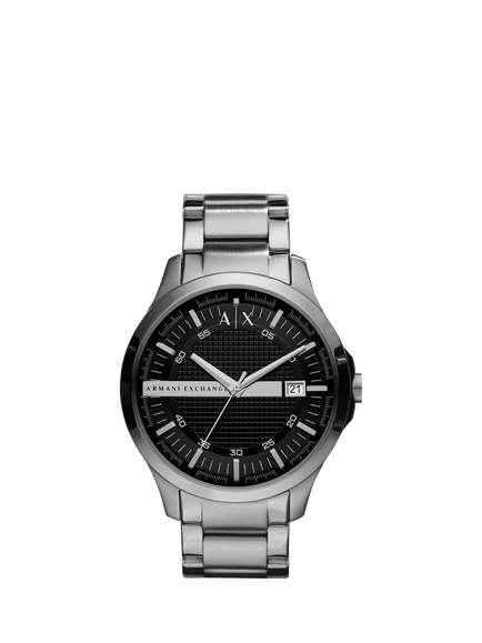Armani Exchange AX2103 Men's 46mm Round Bracelet Strap Watch, Steel & Silver, Steel & Silver