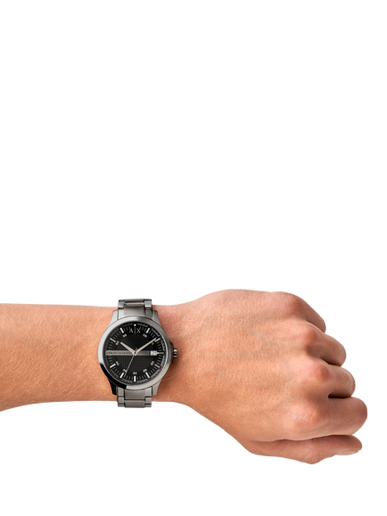Armani Exchange AX2103 Men's 46mm Round Bracelet Strap Watch, Steel & Silver - view 2, Steel & Silver