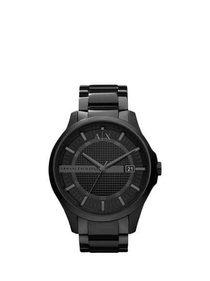Armani Exchange AX2104 Men's 46mm Round Bracelet Strap Watch, Black, Black