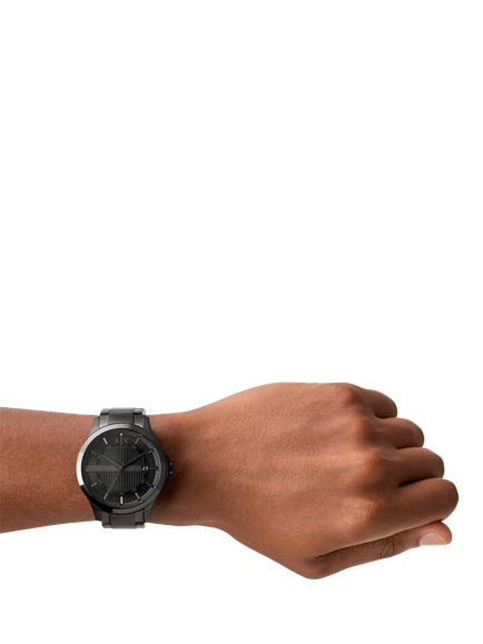 Armani Exchange AX2104 Men's 46mm Round Bracelet Strap Watch, Black - view 2, Black