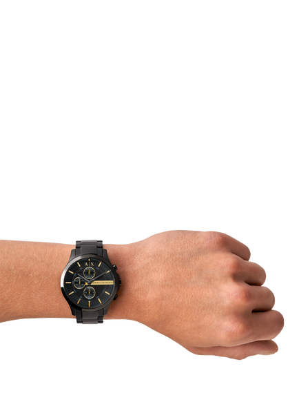 Armani Exchange AX2164 Men's 46mm Hampton Chronograph Bracelet Strap Watch, Black - view 2, Black
