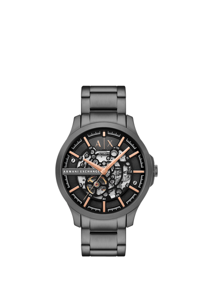 Armani Exchange AX2458 Men's 46mm Round Bracelet Strap Watch, Gunmetal, Gunmetal