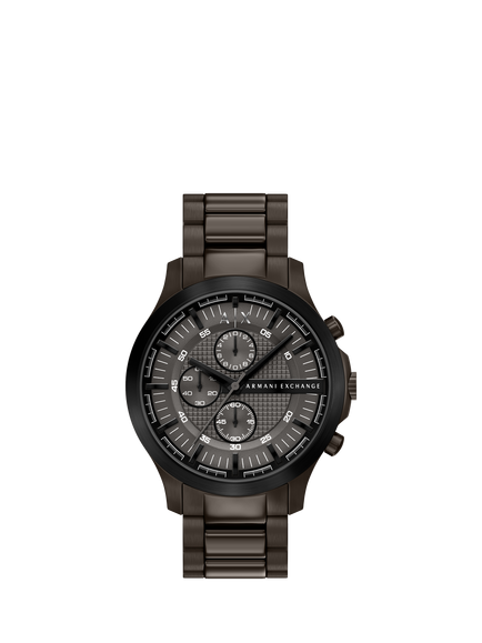Armani Exchange AX2467 Men's 46mm Round Bracelet Strap Watch, Brown, Brown